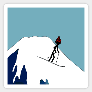 Skiing Sticker